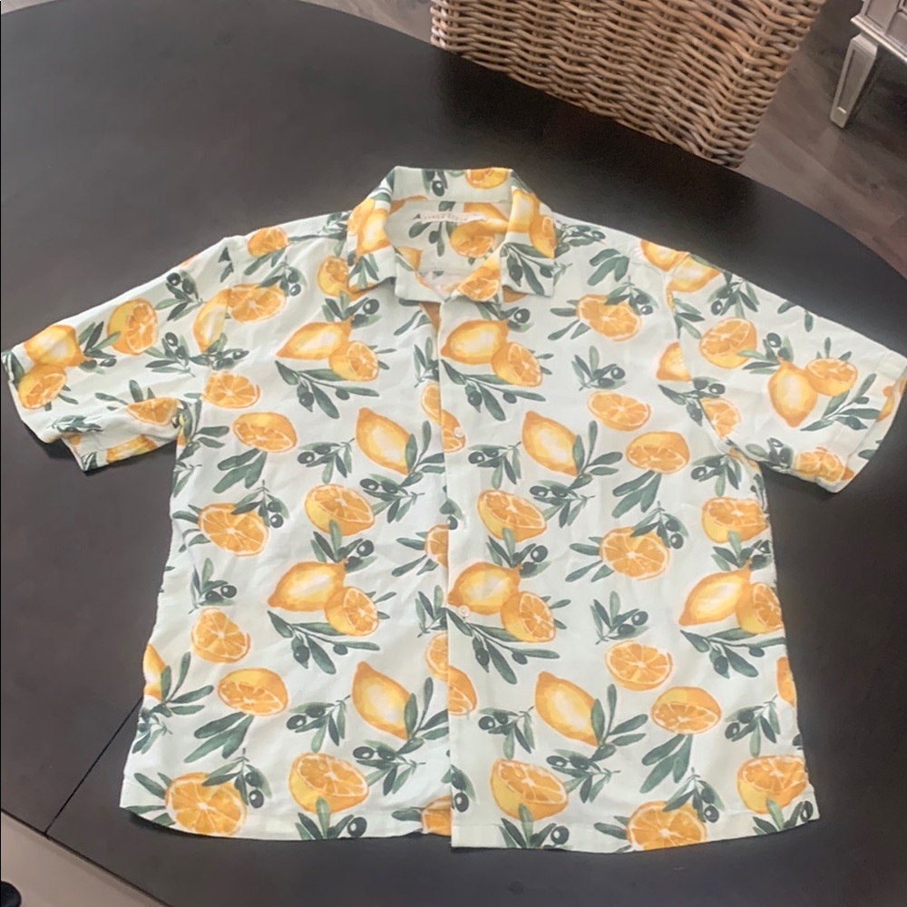 Lemon Print Men's Shirt
